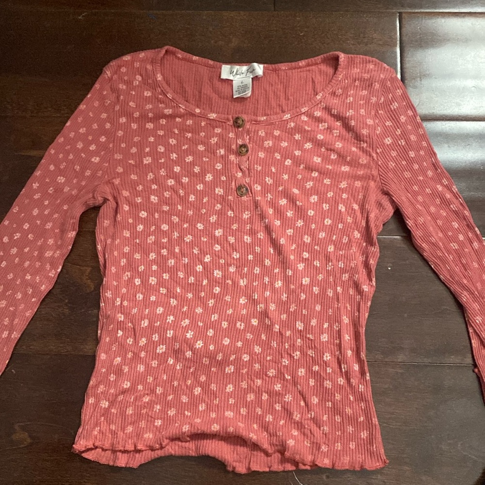 Floral pink long sleeve
